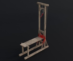 Medieval Props Guillotine Game Ready