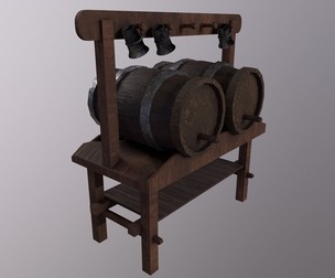 Bar - Barrel - Glass - Table Game Ready