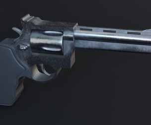 Revolver Game Ready - Low Poly PBR 3D Model
