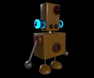 Sci - fi Robot Game ready - Low poly PBR 3d model