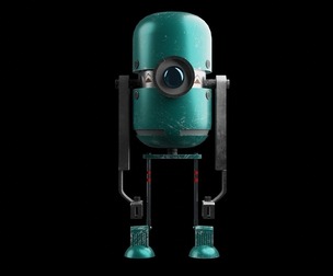 Robot Game Ready - Low Poly PBR 3d model