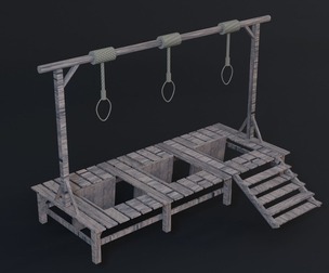 Scaffold Medievalprops - Low Poly 3D Model