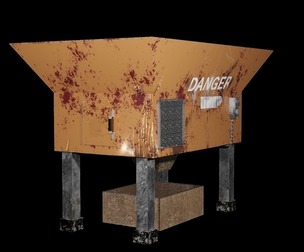 Old Shredder - PBR Game Ready - Low-poly 3D model