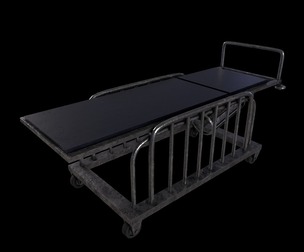 Stretcher - Hospital Bed - Game Ready 3D Model