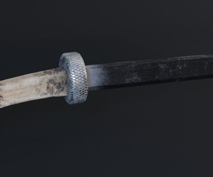 Medieval Knife Game Ready Low Poly 3D Model