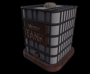 Water Tank - Low Poly - PBR 3D Model