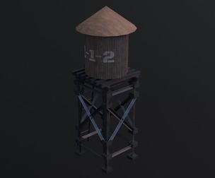 Water Tank - Low Poly - PBR 3D Model