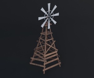 Old Wind Vane - Game Ready - Low Poly PBR 3D Model