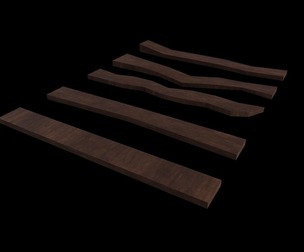 Wood Game Ready Low Poly 3D Model