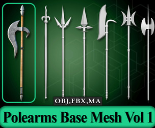 30 Polearms Base Mesh Vol 1
