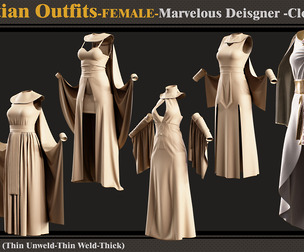 5 Egyptian Outfit-MD-Clo3d-ZPRJ-OBJ- FBX