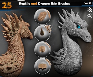 Reptile and Dragon Scale Brushes Vol 13