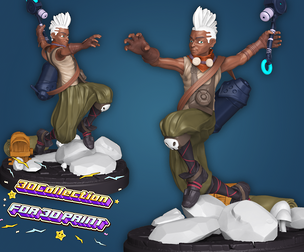 Ekko Figure LOL - Fanart 3D print model