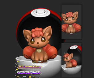 Vulpix Cute - Free 3D print model