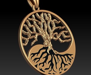 jewellery tree of life pendant 3D print model