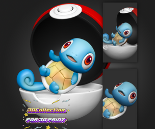 Baby Squirtle Pokemon - 3D print model