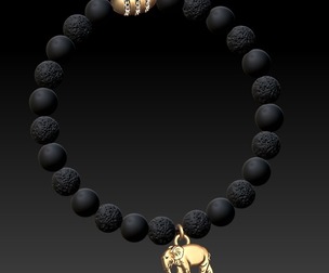 beaded jewellery bracelet 3D print model