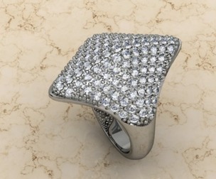 jewellery ring with gems Free 3D print model