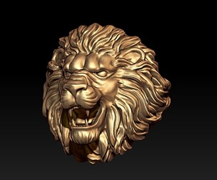 lion ring 3D print model