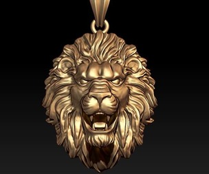 lion pendant 3D print model