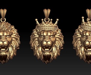 lion pendants pack 3D print model