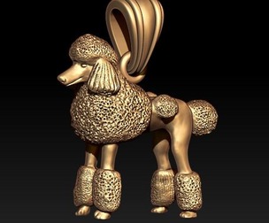 poodle necklace 3D print model