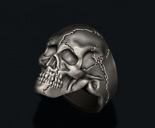 skull ring 3D print model