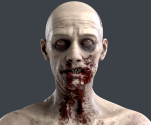 Zombie Naked Rotten and Bloody