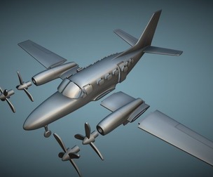 Cessna 441 Conquest II - 3D Printable Model
