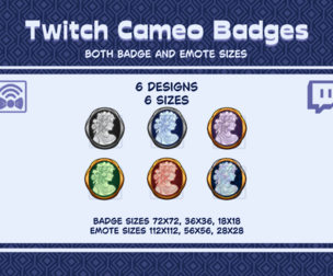 Cameo Twitch Sub Badges and Emotes