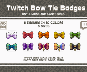 Bow Tie Sub Badges and Emotes