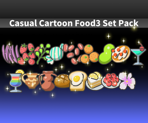 Casual Cartoon Food3 Set Pack