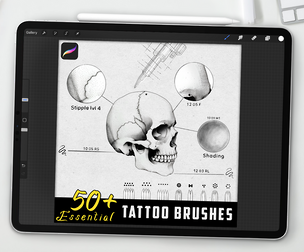 50+ Essential Tattoo Brushes for Procreate