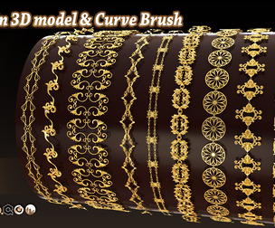 50 Chain 3D Model and Curve brush Vol 4