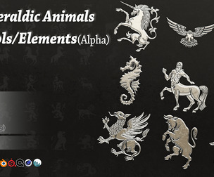 150 Heraldic Animals Symbol/Element V4