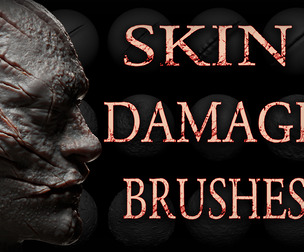 Zbrush + Blender - 30 Skin Damages Brushes