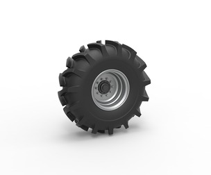 Wheel of Redneck Rave Mud truck 1:25