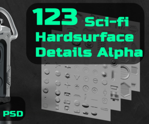 123 Sci-fi Hardsurface Alphas Vol 01