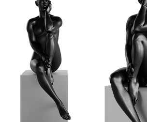 Finesse Decor Antoinette Doll Sculpture With Base