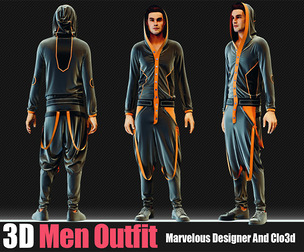 3D Men Outfit In Marvelous Designer And Clo3d