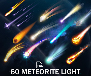 60 Meteorite Light, Falling Comets, Galaxy Stars