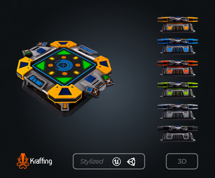 SCI-FI Console V2 – Futuristic Control – Game Ready