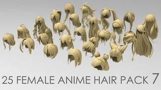 25 female anime hair pack 7 cover