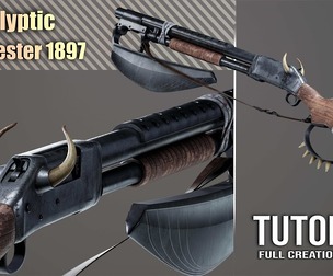 Apocalyptic Winchester 1897 3D Model+Full Tutorial