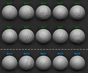 Zbrush Alpha Pack - Wood & Bark (Full Pack)