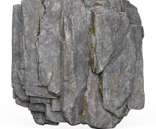 Realistic Low Poly Rock Cliff 02
