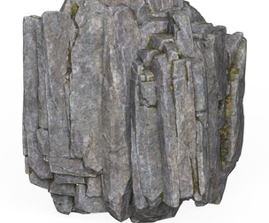 Realistic Low Poly Rock Cliff 03