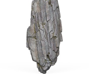 Realistic Low Poly Rock Cliff 04