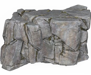 Realistic Low Poly Rock Cliff 07