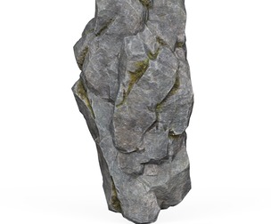 Realistic Low Poly Rock Cliff 09